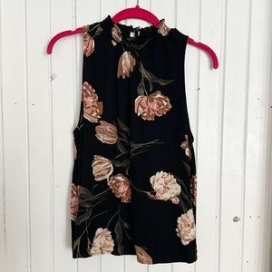 Black Floral Blouse
